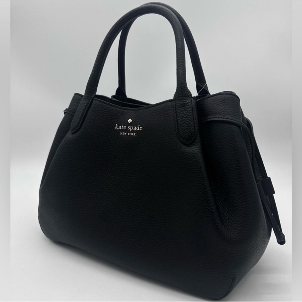 Kate Spade Large Dumpling Satchel Crossbody Bag Black - Picture 2 of 12